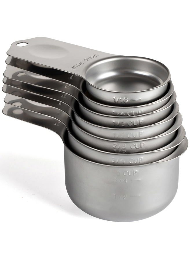 X-zrew Stainless Steel Measuring Cups Set of 7 Stackable Heavy Duty Measuring Cups for Dry and Liquid Ingredients - Image 1
