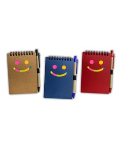 ATKET 1-Piece Pocket Size Notebook With Sticky Notes And Pen Assorted Colours  - Image 3