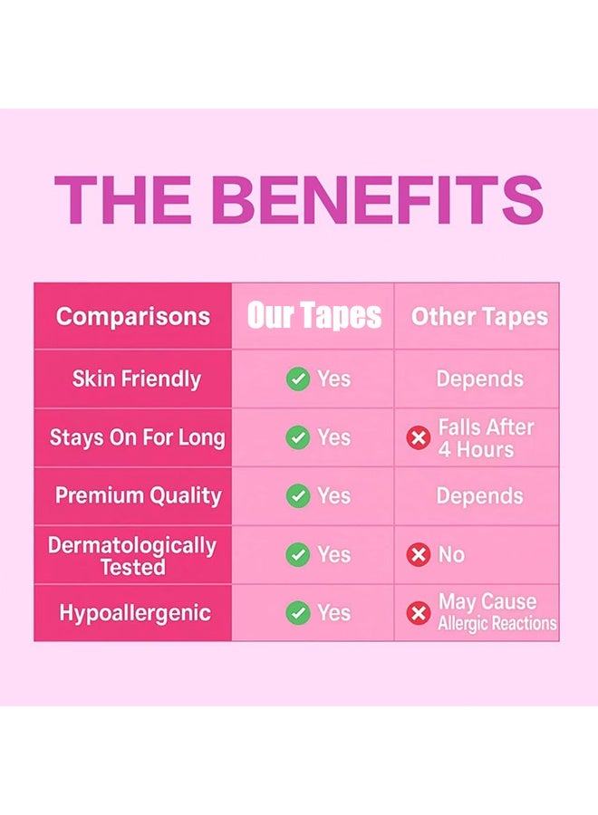 شريط للفم للنوم، شرائط مضادة للشخير من أجل نوم أفضل، مريح ولا يسبب الحساسية، يعزز التنفس الأنفي (وردي، 30) - Image 5