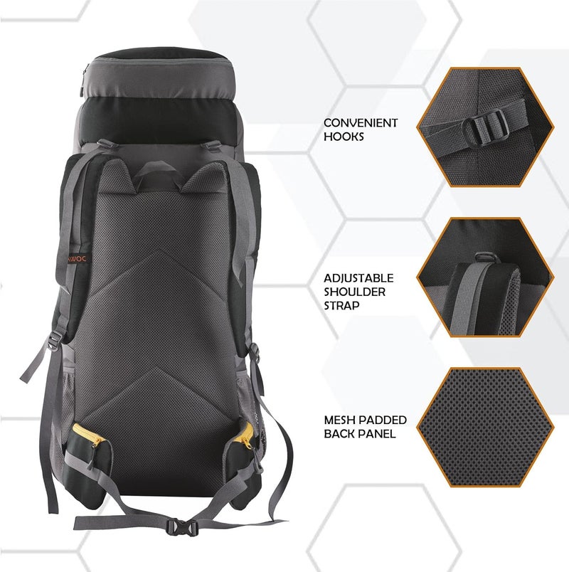 TRAWOC OMEGA 60L Rucksack for Travel and Hiking - Image 3