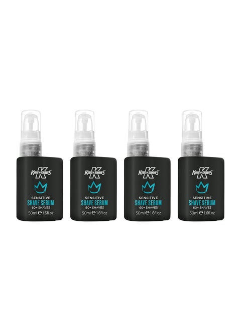 King of Shaves Advanced Sensitive Shaving Face Serum For Men 50ml QUAD PACK