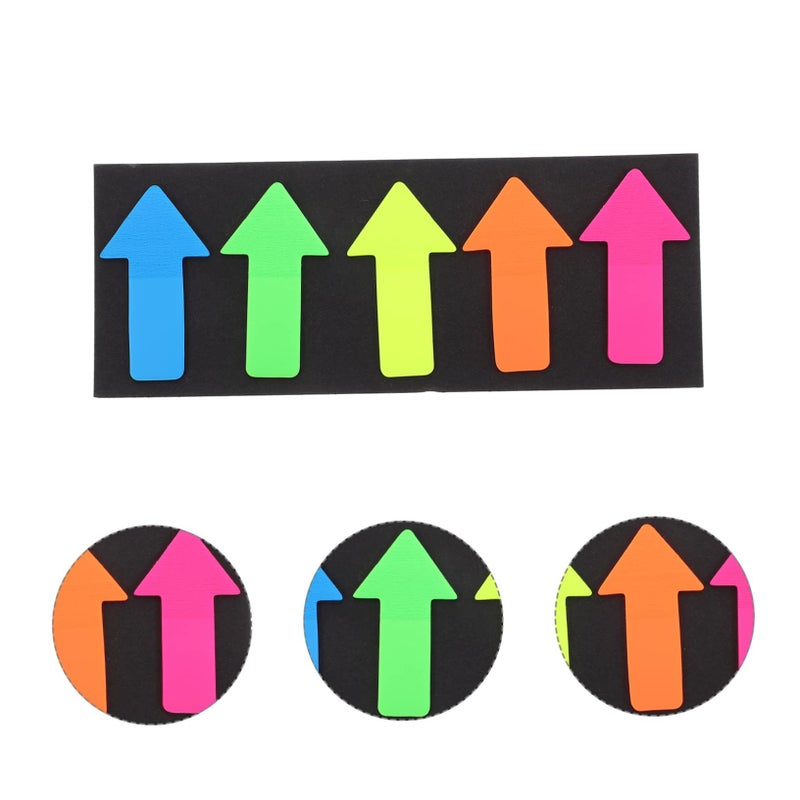 4Pcs Arrow PET Index Tabs Fluorescent Notebook Labels Adhesive Bookmark Stickers For Organizing - Image 3