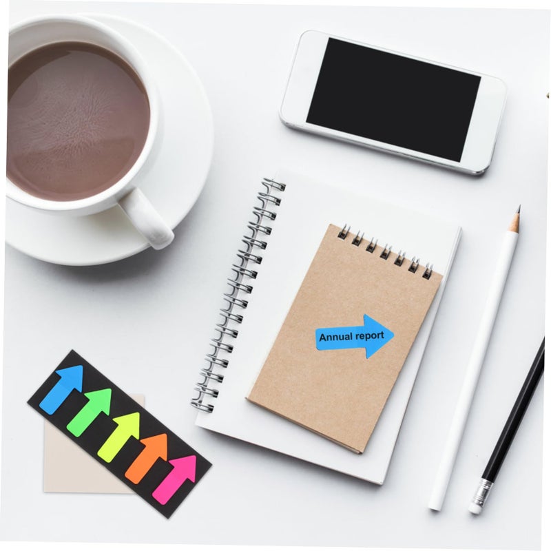 4Pcs Arrow PET Index Tabs Fluorescent Notebook Labels Adhesive Bookmark Stickers For Organizing - Image 4