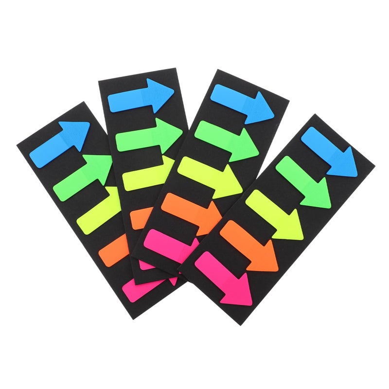 4Pcs Arrow PET Index Tabs Fluorescent Notebook Labels Adhesive Bookmark Stickers For Organizing - Image 2