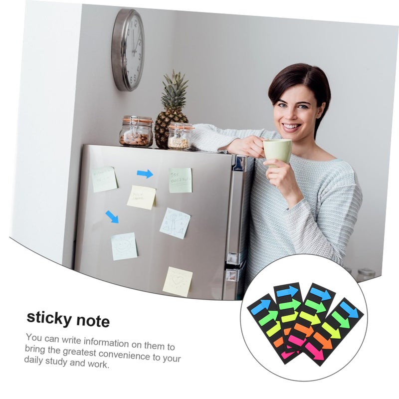 4Pcs Arrow PET Index Tabs Fluorescent Notebook Labels Adhesive Bookmark Stickers For Organizing - Image 5