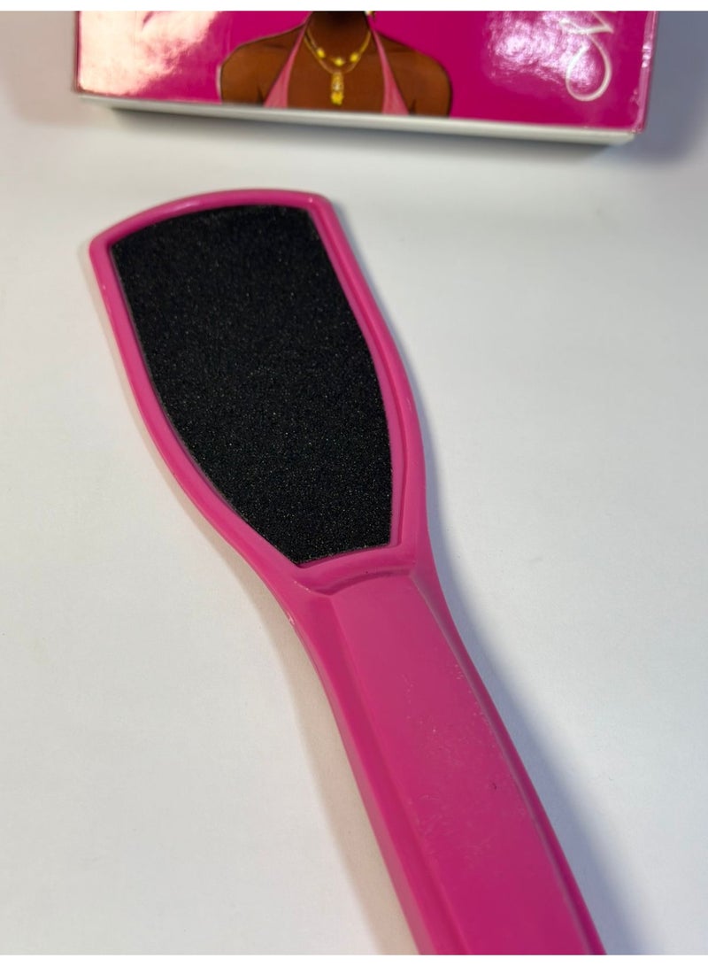 New design double-sided foot file for callus removal with a professional, multi-colored plastic handle - Image 3