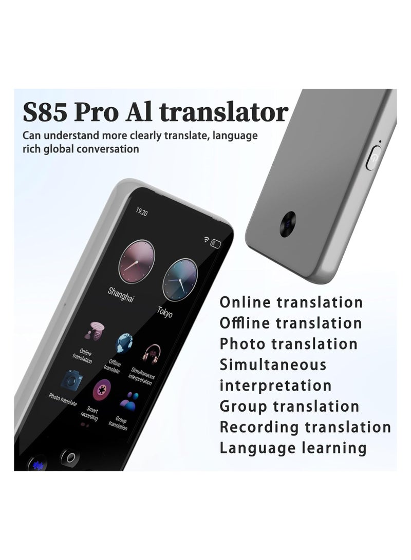 SYOSI جهاز مترجم اللغات، جهاز ترجمة فورية لـ 138 لغة/ChatGTP/غير متصل/تسجيل/مترجم صور، شاشة تعمل باللمس 3.97"، مترجم محمول للسفر التجاري والتعلم - Image 3