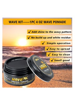 Goiple "Goiple Hair Care Kit for Men's 360 Wave - Pomades for Strong Hold, Easy Wash, Moisture Control, Silky Shine & Training, Curved Brush, Durag Cap Set, Du-rag, "  - Image 3