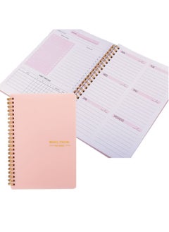 Generic Undated Weekly Planner, Weekly Goals A5 Notebook, Habit Tracker Journal, To Do List Planner Goal Planner, (Pink)  - Image 1