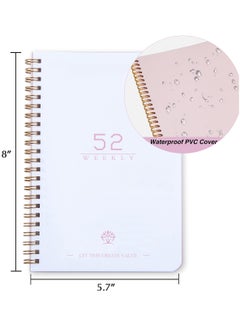 Generic Undated Weekly Planner, Weekly Goals A5 Notebook, Habit Tracker Journal, To Do List Planner Goal Planner, (Pink)  - Image 2