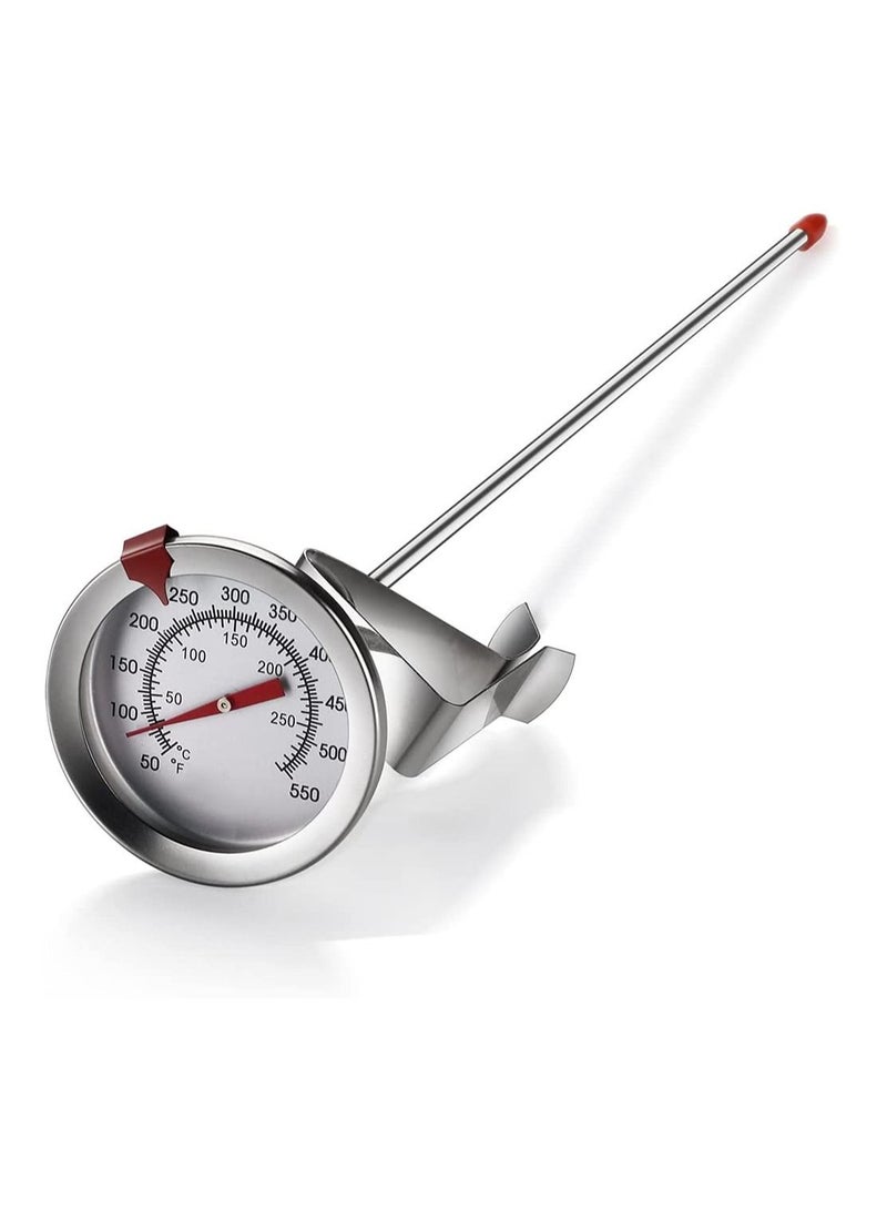 Y&D Deep Fry Thermometer with Instant Read Dial 12 Inch Stainless Steel Stem Best for Turkey BBQ Tall Pots Beef Lamb Meat Food Cooking  - Image 1