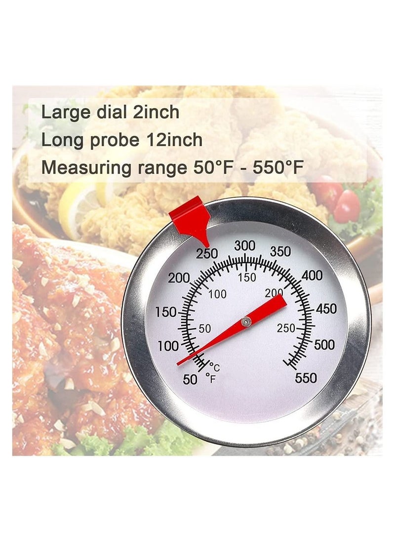 Deep Fry Thermometer with Instant Read Dial 12 Inch Stainless Steel Stem Best for Turkey BBQ Tall Pots Beef Lamb Meat Food Cooking - pzsku/ZD1F6C474BC939758CA58Z/45/_/1688115671/f9ddaf99-1b85-4d53-842b-cce04c75b45a