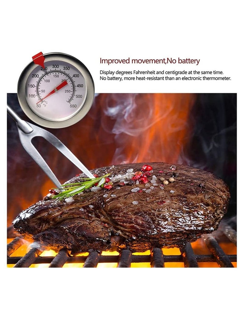 Y&D Deep Fry Thermometer with Instant Read Dial 12 Inch Stainless Steel Stem Best for Turkey BBQ Tall Pots Beef Lamb Meat Food Cooking  - Image 2