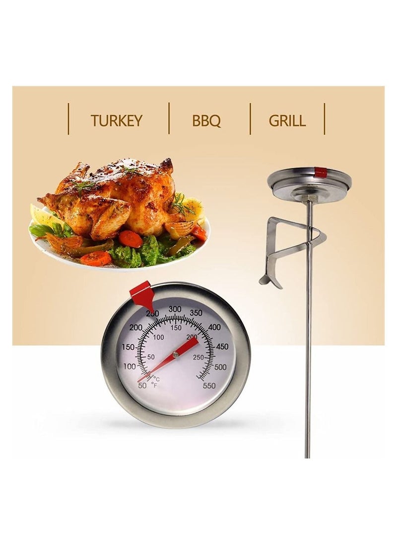 Deep Fry Thermometer with Instant Read Dial 12 Inch Stainless Steel Stem Best for Turkey BBQ Tall Pots Beef Lamb Meat Food Cooking - pzsku/ZD1F6C474BC939758CA58Z/45/_/1688115674/f3c79228-d6d5-4a3a-a803-8da82f4c7ad2