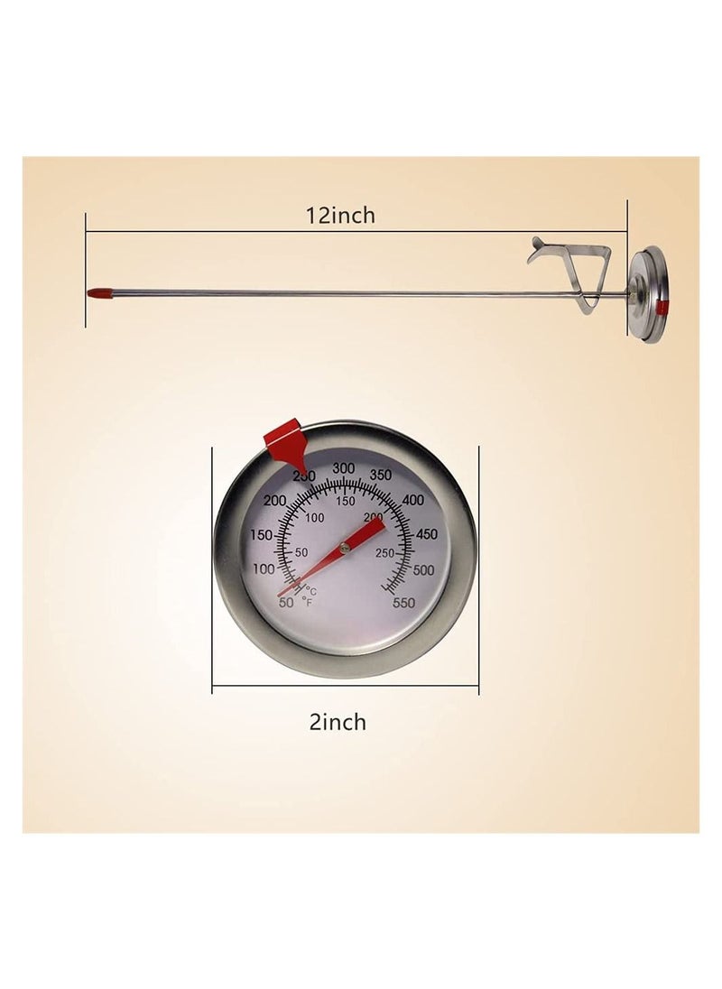 Deep Fry Thermometer with Instant Read Dial 12 Inch Stainless Steel Stem Best for Turkey BBQ Tall Pots Beef Lamb Meat Food Cooking - pzsku/ZD1F6C474BC939758CA58Z/45/_/1688115692/7eddd375-0bb0-4c52-aa86-6f3e061eaa53