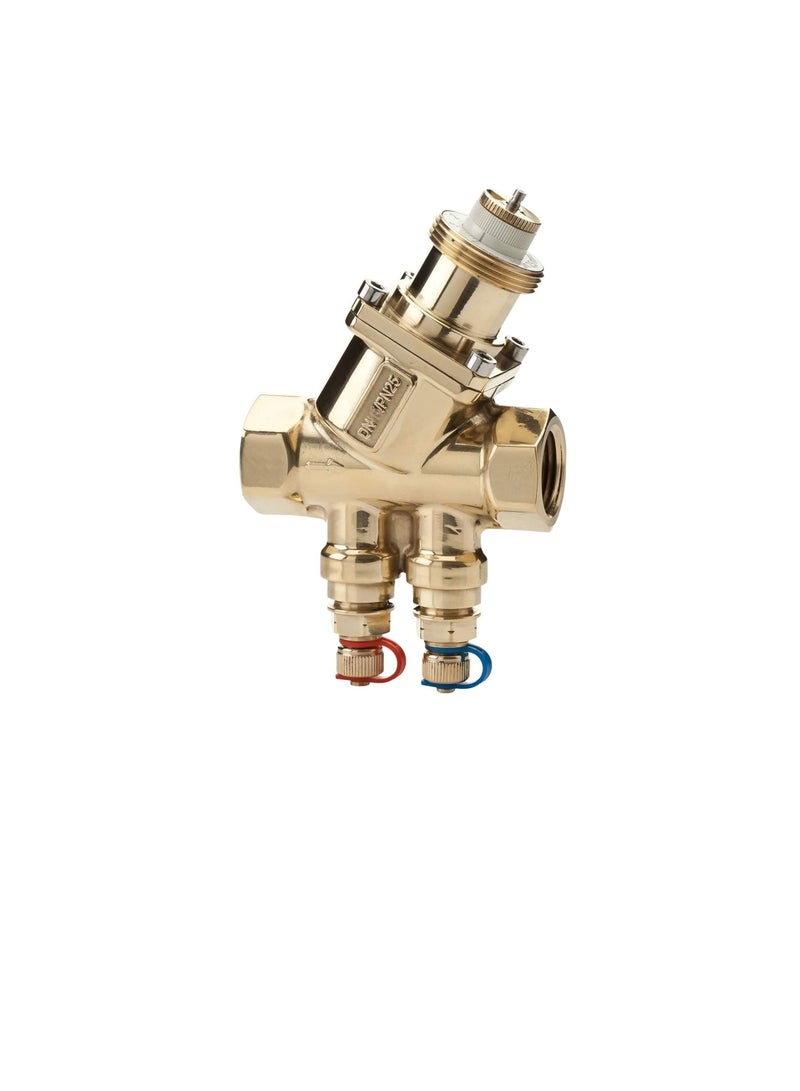 OPTIMA Compact Pressure Independent Balancing & Control Valve 53-1338 3/4Inch, DN20/PN25 M/M High 5 P/T, AC Chiller Water Actuator Control Valve, Made in Denmark - Image 1