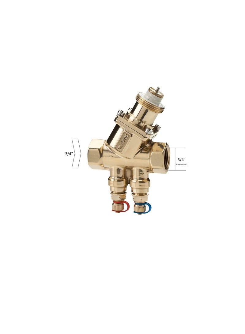 OPTIMA Compact Pressure Independent Balancing & Control Valve 53-1338 3/4Inch, DN20/PN25 M/M High 5 P/T, AC Chiller Water Actuator Control Valve, Made in Denmark - Image 3