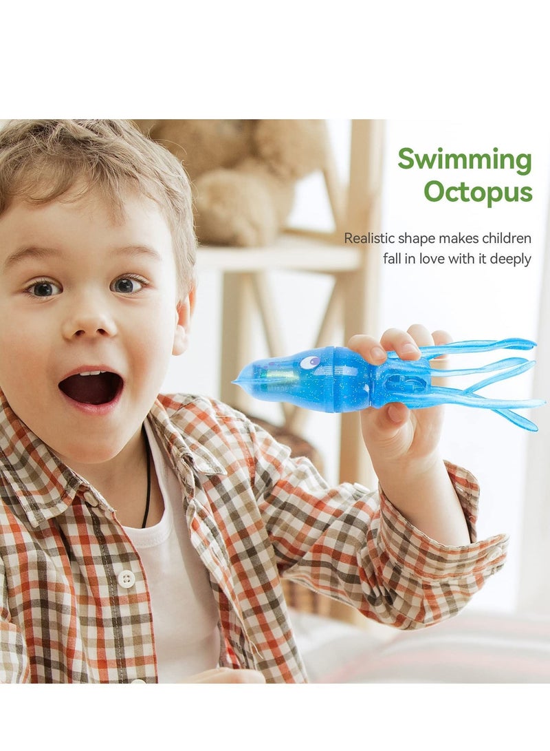 NIBEMINENT Children's Water Play Toys, Electric Octopus Pool Diving Fish Swimming Training Toys Bath Fun Props Will Swim Squid Summer (blue) - Image 2