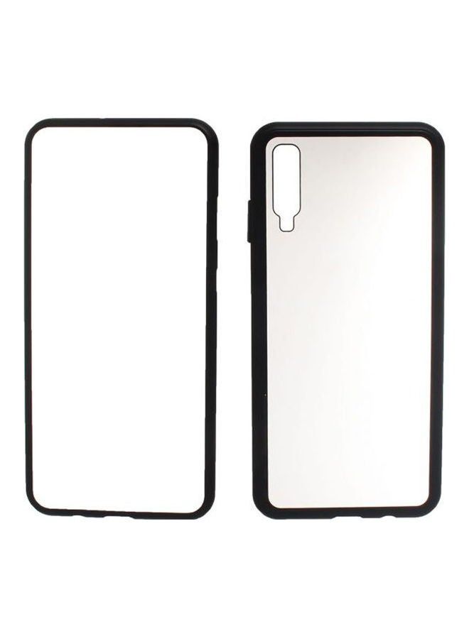 vesus Magnetic Back Cover For Mobile Phone Samsung Galaxy A70 Clear/Black