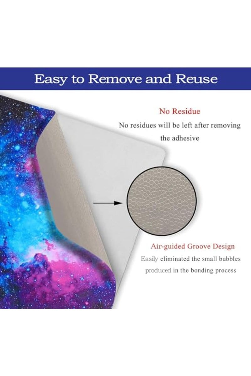 BPA Laptop Skin Sticker Decal, 12" 13" 13.3" 14" 15" 15.4" 15.6 inch Vinyl Cover Art Protector Notebook PC (Free 2 Wrist Pad Included), Decorative Waterproof Removable, Nebula Galaxy - Image 3