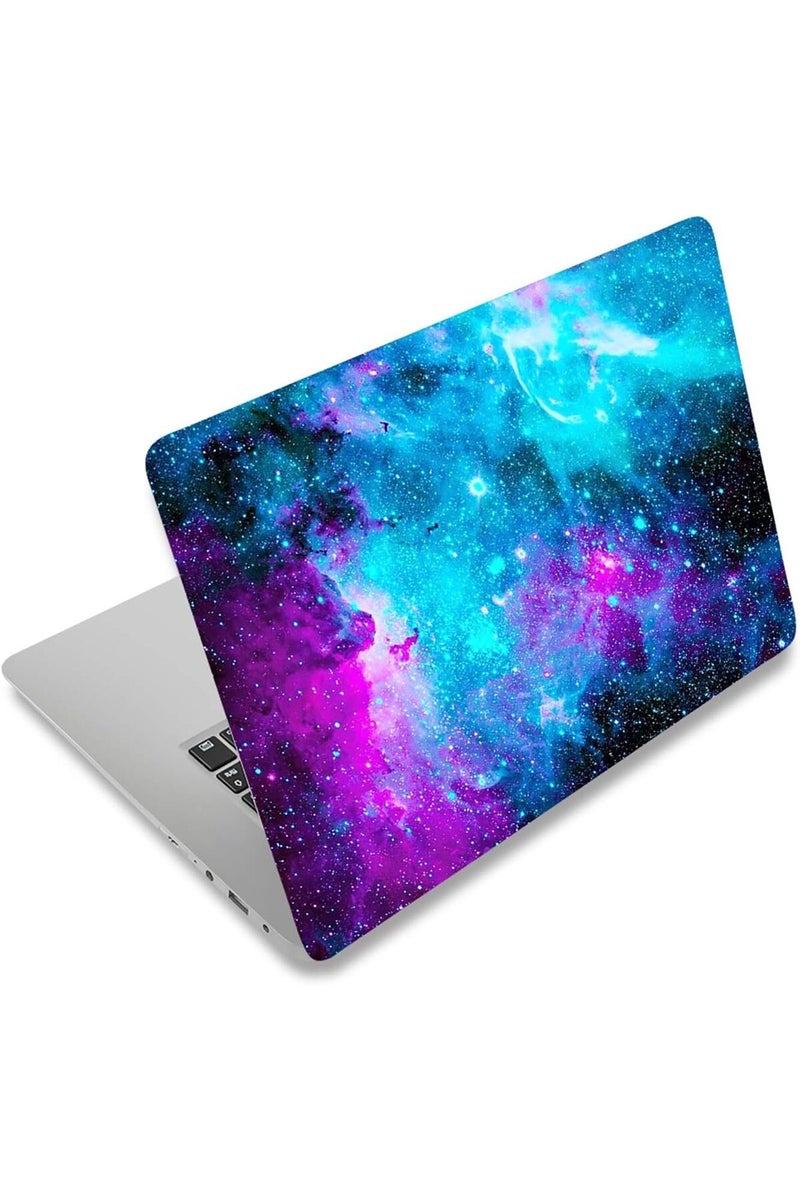 BPA Laptop Skin Sticker Decal, 12" 13" 13.3" 14" 15" 15.4" 15.6 inch Vinyl Cover Art Protector Notebook PC (Free 2 Wrist Pad Included), Decorative Waterproof Removable, Nebula Galaxy - Image 1