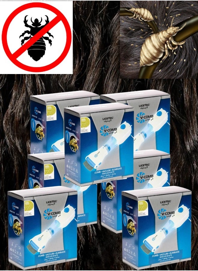 Licetec V-Comb - 7 Pieces Lisetec V-Comp device for lice and nits - Image 1