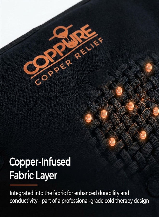 kona Coppure Copper Relief Large Gel Soft Flexible Medical Ice Packs for Injuries - Reusable Ice Pad Cold Pack for Back Pain, Migraine Relief Pad, Postpartum, Headache, Shoulder – 15” x 11” - 2 Pack - Image 2