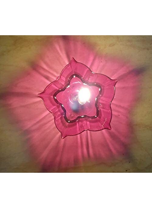 Shrigana Shrigana Plastic Transparent Reusable Reflection Diya with Colorful 3D Reflection and Multi digine Set of 24  - Image 5