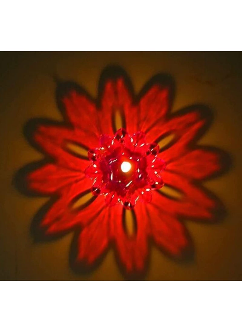 Shrigana Shrigana Plastic Transparent Reusable Reflection Diya with Colorful 3D Reflection and Multi digine Set of 24  - Image 3