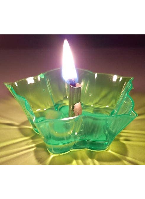 Shrigana Shrigana Plastic Transparent Reusable Reflection Diya with Colorful 3D Reflection and Multi digine Set of 24  - Image 4