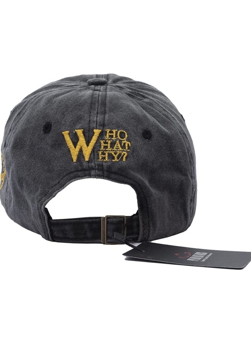 Angelika - Unisex W Cap Hat Washed Navy Blue - Image 1