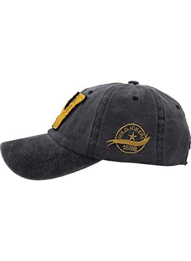 Angelika - Unisex W Cap Hat Washed Navy Blue - Image 1