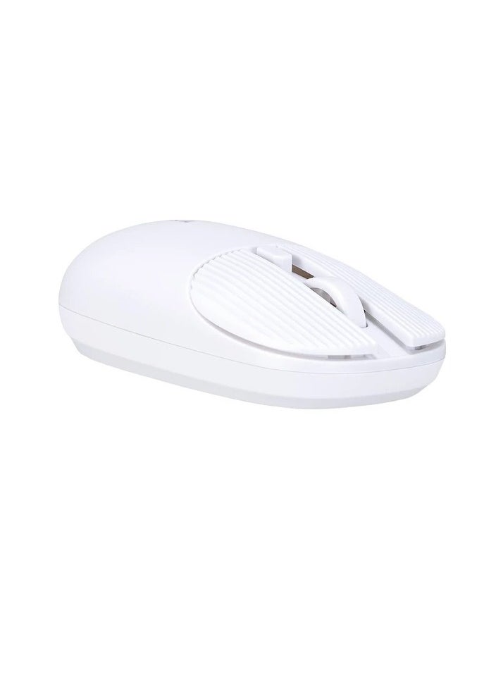 T-WOLF - X9 Bluetooth Mouse , 4 Buttons,  Bluetooth V5.2, 1600DPI Optical Sensor, Ergonomic Design, Life 3 Million , Effective distance 10m – Battery included | White - Image 1