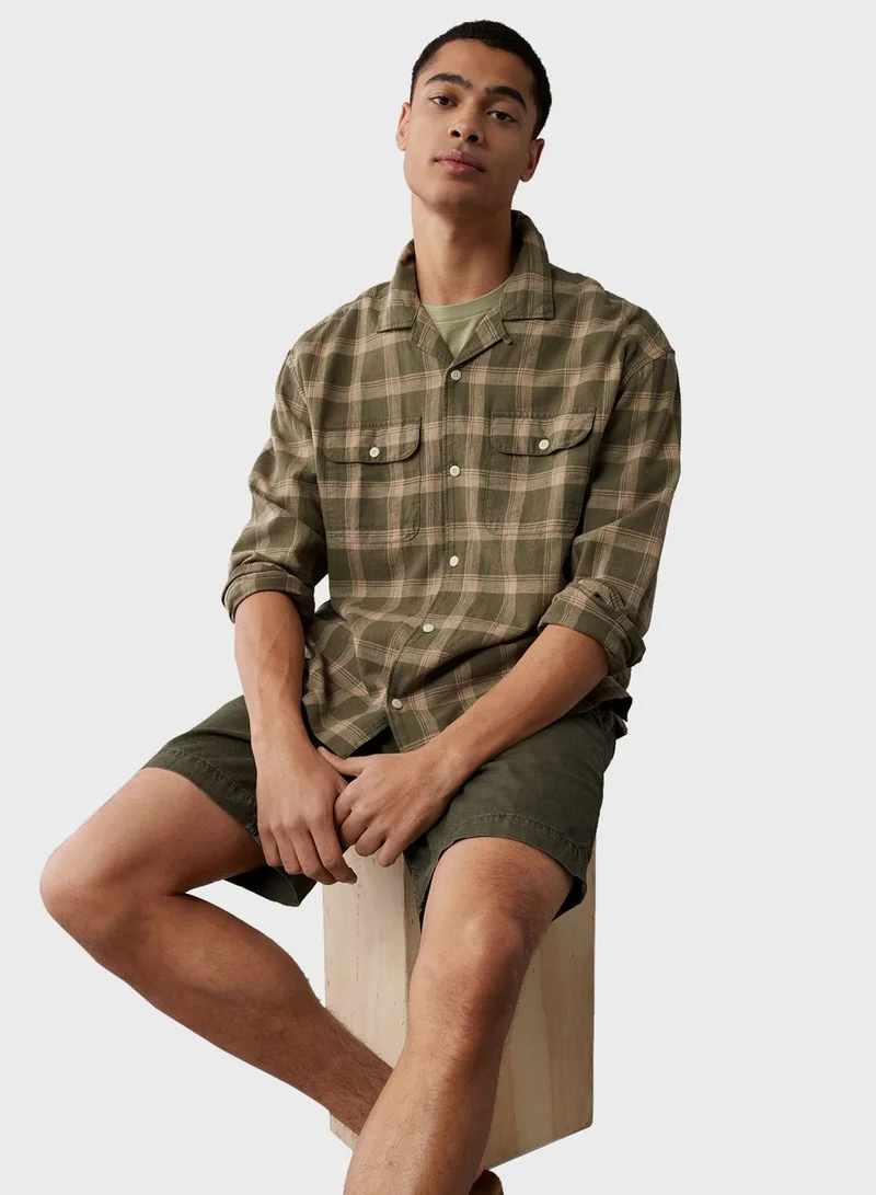 امريكان ايجل Regular Fit Long Sleeve Striped Shirt