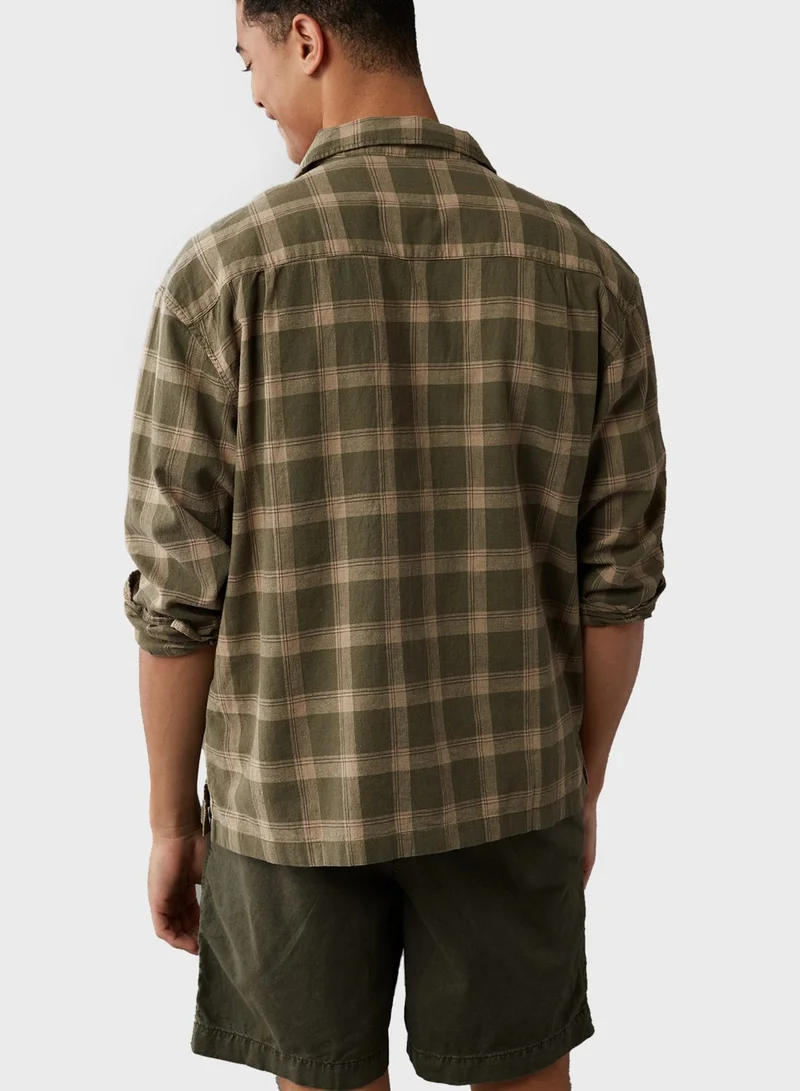 امريكان ايجل Regular Fit Long Sleeve Striped Shirt