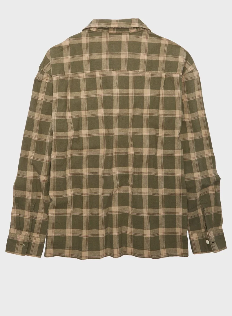امريكان ايجل Regular Fit Long Sleeve Striped Shirt