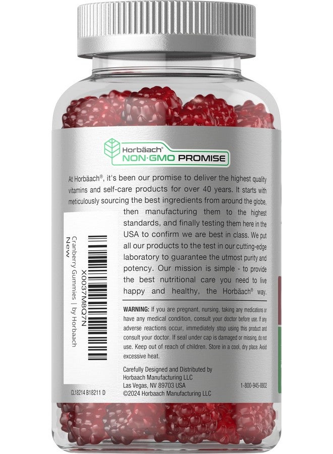 Horbäach Cranberry Gummies | 70 Count | Vegan, Non-GMO, and Gluten Free Supplement | High Potency Extract Formula - Image 3