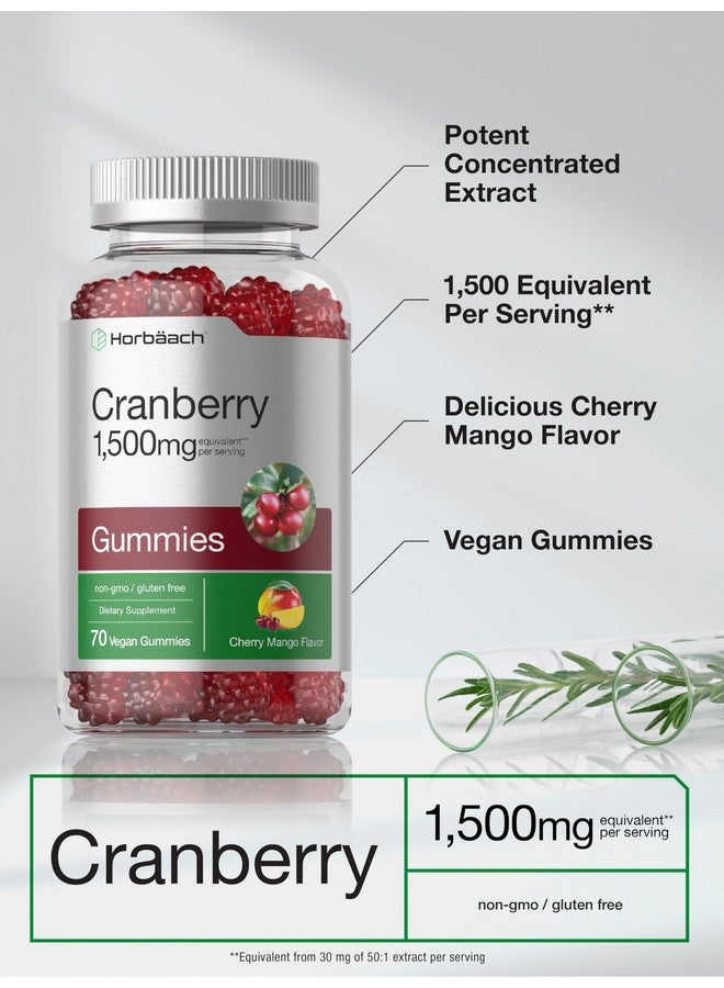Horbäach Cranberry Gummies | 70 Count | Vegan, Non-GMO, and Gluten Free Supplement | High Potency Extract Formula - Image 4