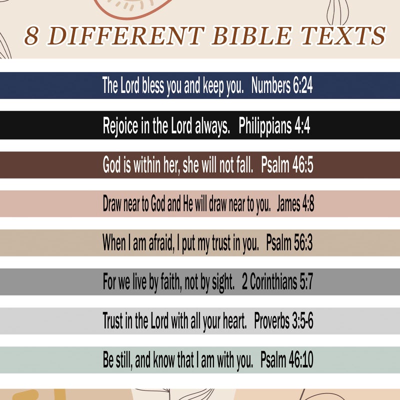Solsew 48 Pcs Christian Gifts Bulk for Women Bible Verses Christian Hair Ties Motivational Religious Gifts Bracelet Inspirational Elastic Wristbands Church Gift for Mother's Day Easter (Pastel) - Image 4