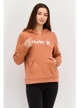 Women Sportswear Fit Long Sleeve Outdoor Hoodie, Rust