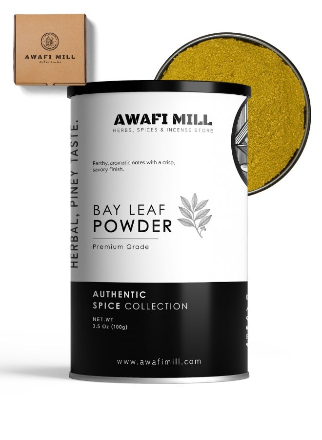 AWAFI MILL Bay Leaf Powder (Tej Patta) | Laurus nobilis | Finely Milled, Aroma-Rich Culinary Herb for Curries, Marinades, Soups and Rice - 100 g | 3.5 Oz - Image 1