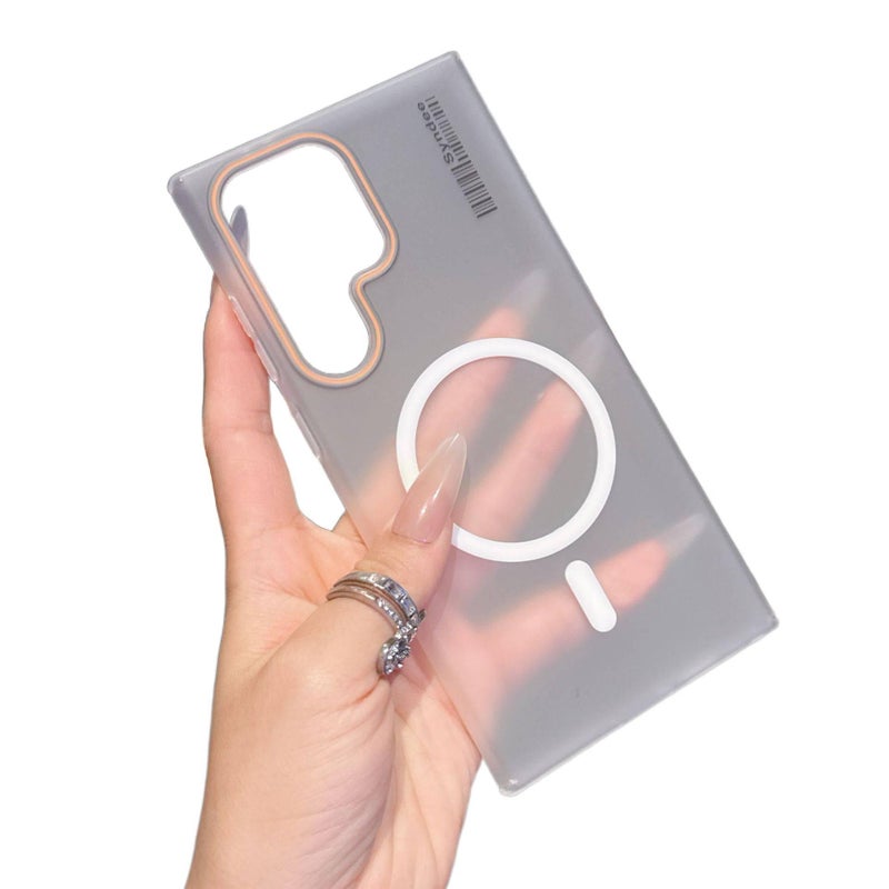 غطاء MagSafe | حماية من السقوط | مقاوم للصدمات لـ Samsung Galaxy A54 | أبيض | TPU - Image 4
