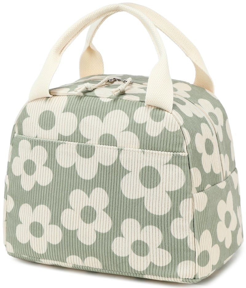 Bluboon Lunch Bag for Women Men Cute Corduroy Lunch Tote Bags Reusable Insulated Lunch Box Large Capacity Reusable Insulated Cooler for Work Picnic or Travel - Image 1