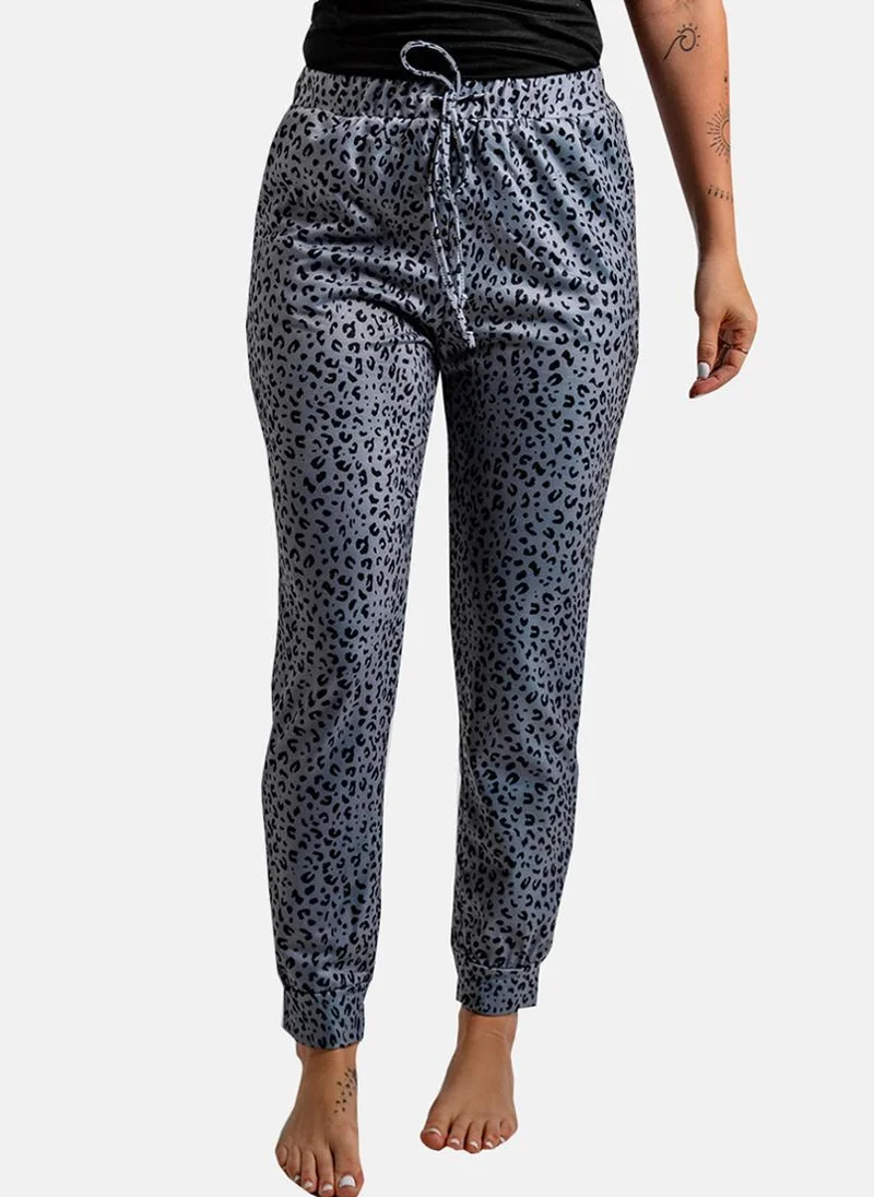 YUNIQEE Grey Printed Jogger Trouser