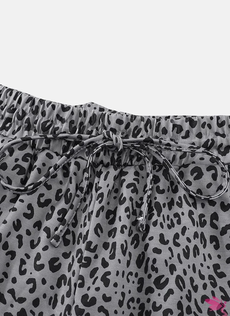 YUNIQEE Grey Printed Jogger Trouser