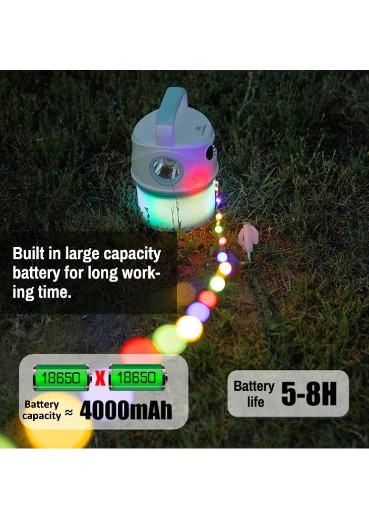 MOCOM - Multi-Functional LED Camping Light String – Rechargeable, Portable, Romantic Ambience Lighting for Outdoor Tents, Garden Parties & Emergency Use - Image 1