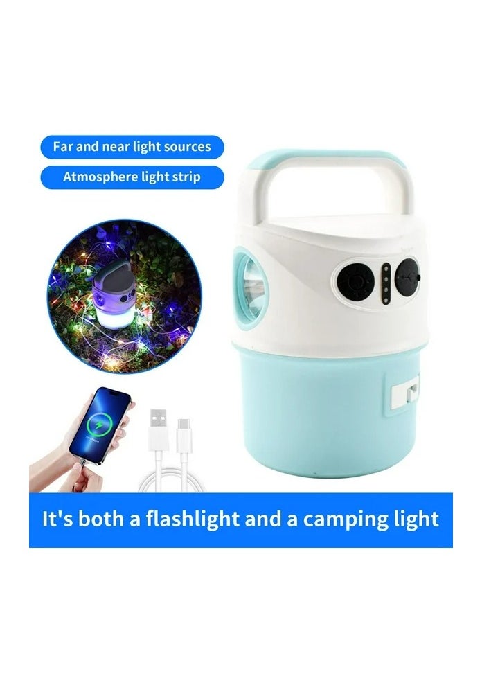 MOCOM - Multi-Functional LED Camping Light String – Rechargeable, Portable, Romantic Ambience Lighting for Outdoor Tents, Garden Parties & Emergency Use - Image 1