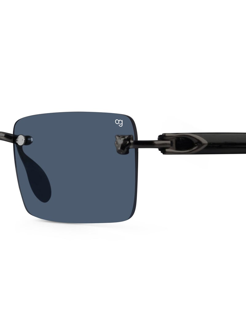 Woggles Rimless Rectangle Sunglasses |Men & Women|100% UV Protection - Image 3