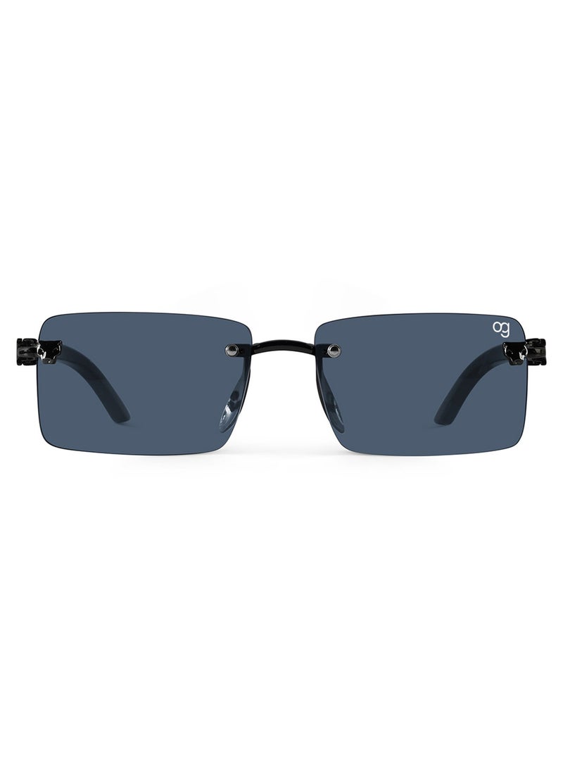 Woggles Rimless Rectangle Sunglasses |Men & Women|100% UV Protection - Image 5