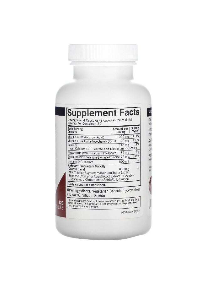 Kirkman Labs - Kirkman Labs, Toxicity Control with Setria L-Glutathione, 120 Capsules - Image 1